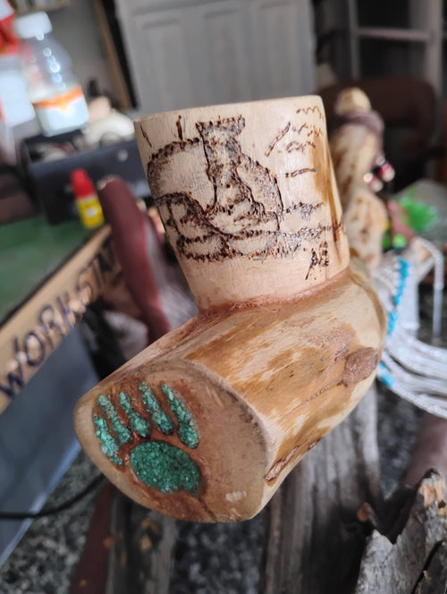 Artisanal handcrafted Native American Peacepipe